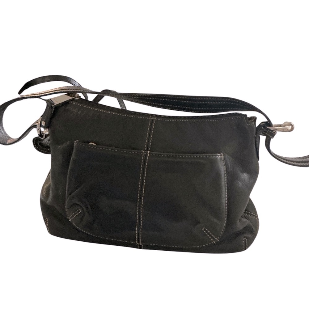 Tianello Y2K Black‎ Leather Shoulder Bag size Mini